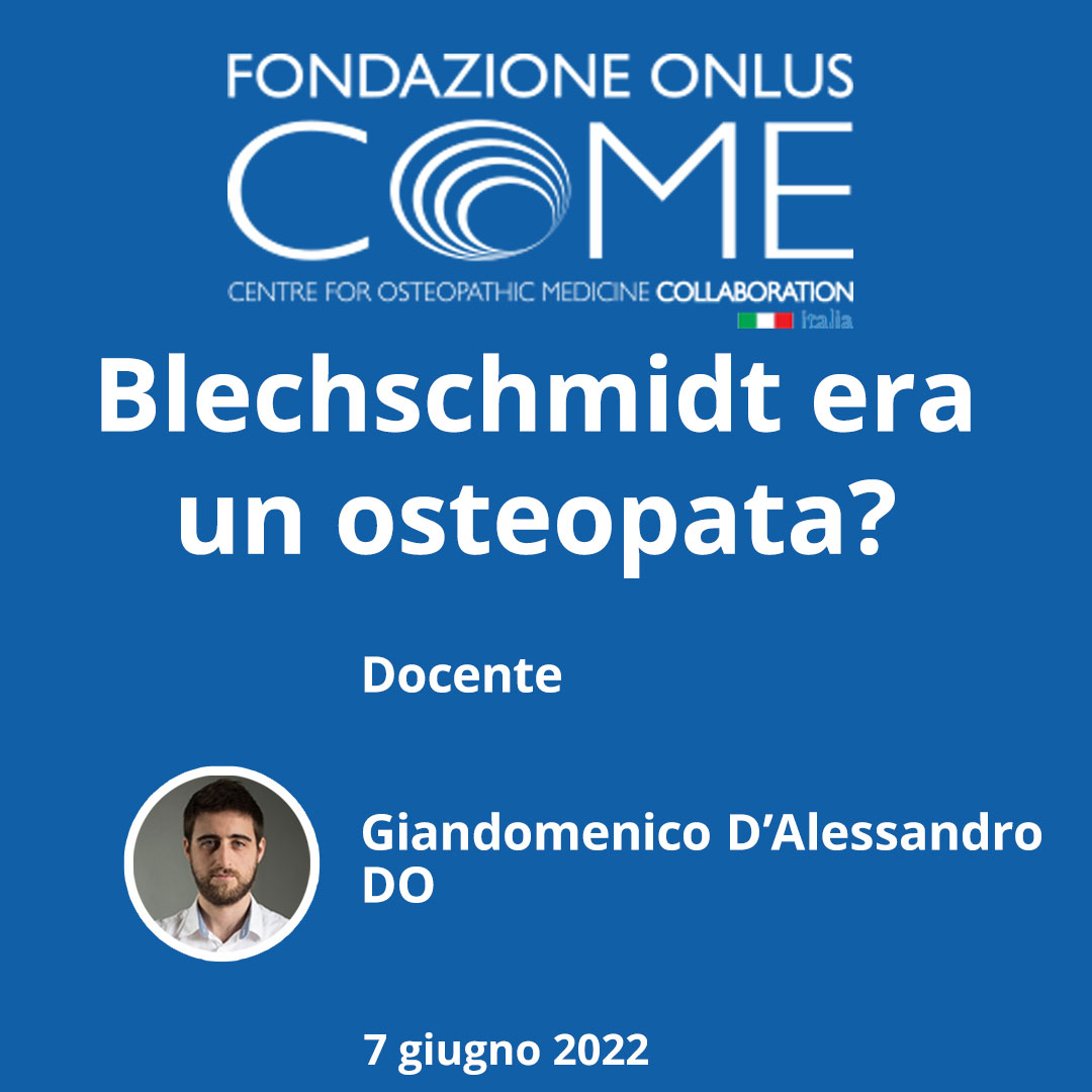 Blechschmidt era un osteopata?